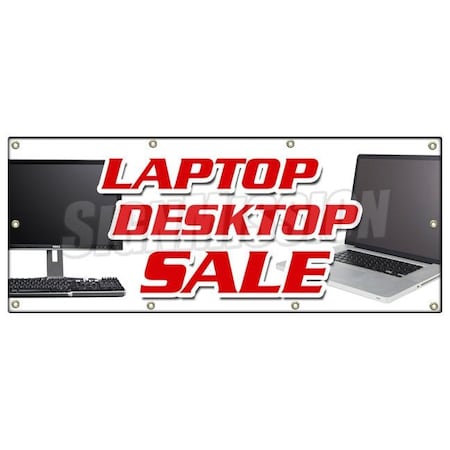 Signmission LAPTOP DESKTOP SALE BANNER SIGN computers netbooks notebook windows B-96 Laptop Desktop Sale